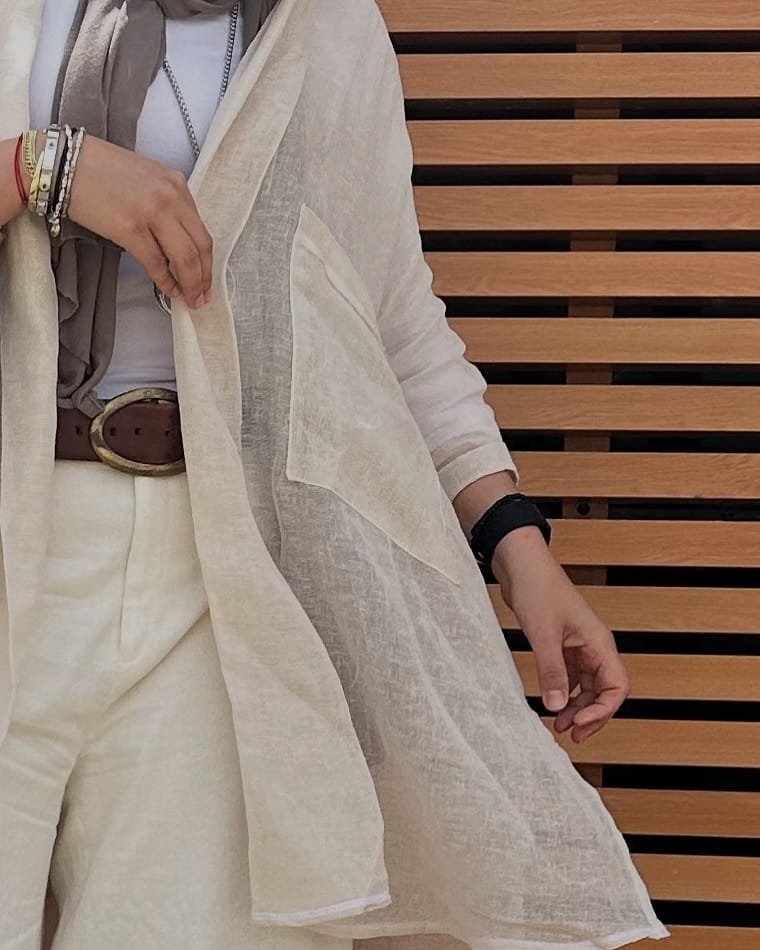 The sheer Linen  cardigan - Image 4