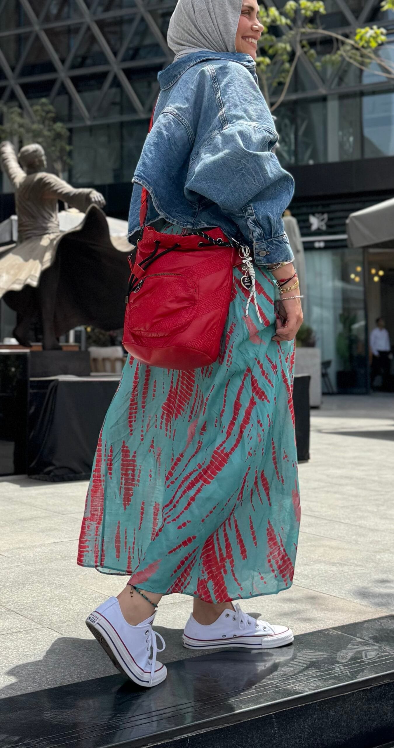 Tie die flows skirt
