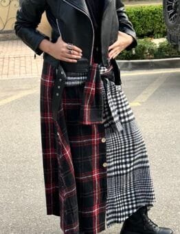 Wool duo wrap skirt