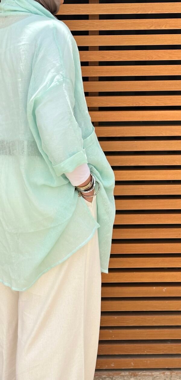 The sheer linen cardigan - Image 3