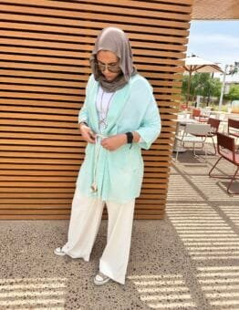 The sheer linen cardigan