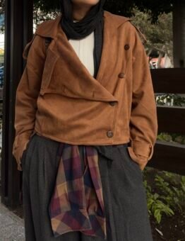 Swede trench cropped jacket